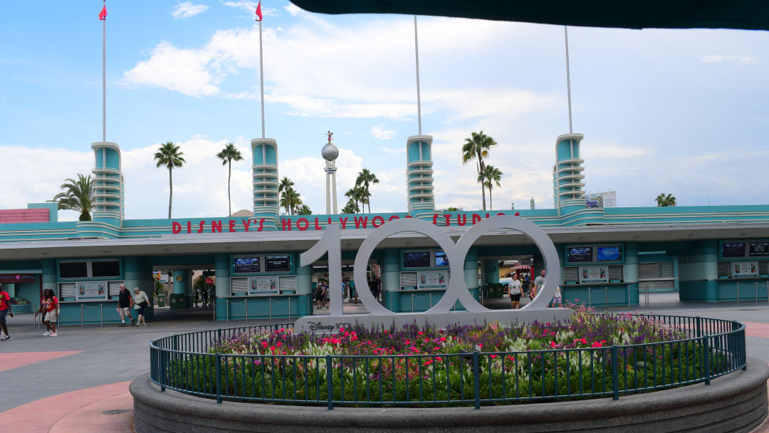 Disney 100 sign Hollywood Studios. Photo credit: Brian Miller