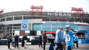 The community visits the Nissan Stadium for the groundbreaking event in Nashville, Tenn., Thursday,