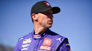 Denny Hamlin will start Sunday's NASCAR Cup Series South Point 400 from an unfamiliar position, the pole. Hamlin captured his first-career pole at the 1.5-mile track on Saturday.