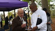 The LSU Scholarship First bus tour with President William Tate made a scheduled stop Monday at the site in Pineville where the stateâ€™s flagship university had its beginnings in 1860 as Louisiana State Seminary of Learning and Military Academy

Dsc 5935