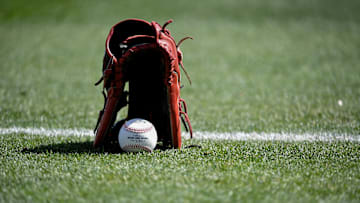 Getty had actual images of this game uploaded, but I couldn't access any of them through the search bar on this application so here's a picture of a baseball glove.