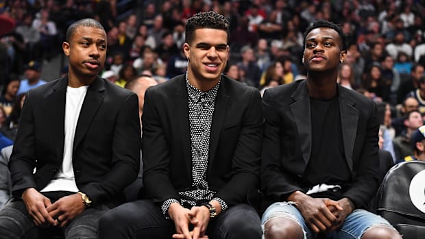  Isaiah Thomas, Michael Porter Jr. and Jarred Vanderbilt