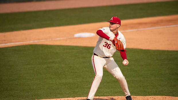 Lefty Parker Coil throws a pitch 