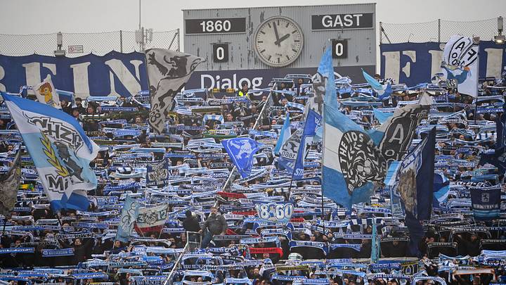 TSV 1860 Munich tifo before the match against Bayern II
