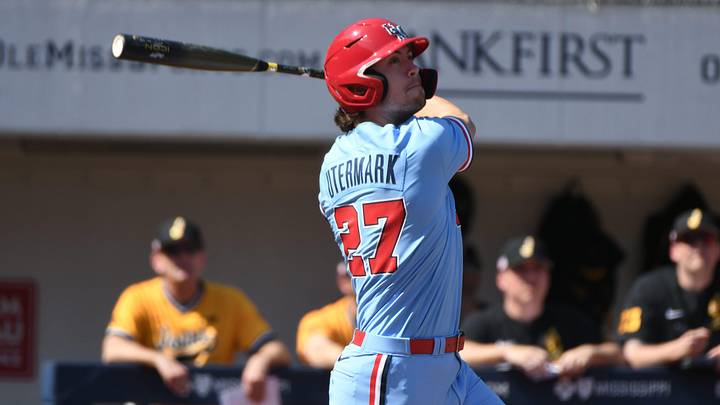 Ole Miss    Judd Utermark vs. Iowa at Oxford-University Stadium in Oxford, Miss. on Sunday, March 3, 2024. Ole Miss won 8-3.
