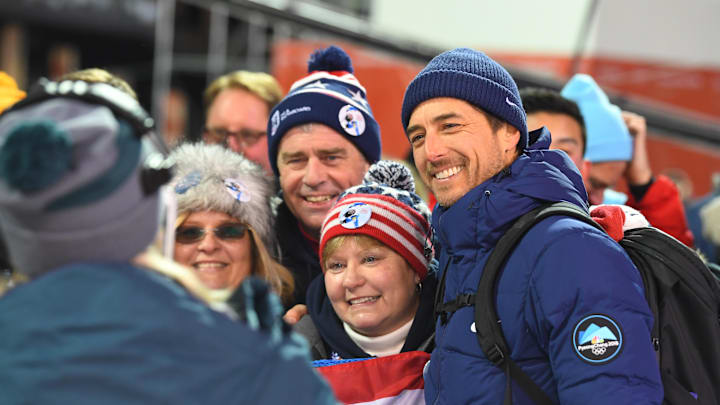 Jonny Moseley (right) at the 2018 Olympics Jonny Moseley (right) at the 2018 Olympics