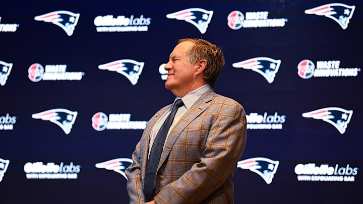 Bill Belichick on Jan. 11, 2024. Bill Belichick on Jan. 11, 2024.