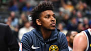 General view of Denver Nuggets guard Nick Young during the second half against the against the Memphis Grizzlies.