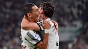 Angel Di Maria avec Dusan Vlahovic