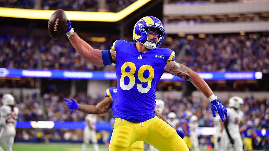 Tyler Higbee scored three touchdowns for the Rams last season.