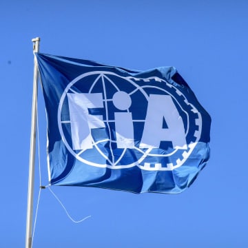 Nov 3, 2019; Austin, TX, USA; A view of the FIA Formula One flag before the United States Grand Prix at Circuit of the Americas. Mandatory Credit: Jerome Miron-USA TODAY Sports