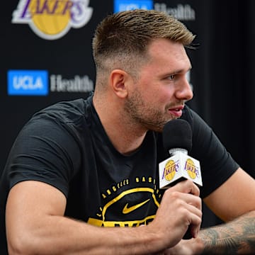 Los Angeles Lakers guard Luka Doncic will play his first full season for the team in 2025-26. 