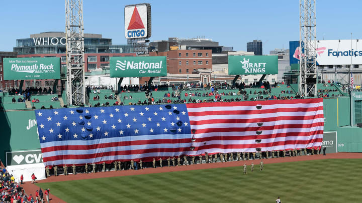 Mar 30, 2023; Boston, Massachusetts, USA; A general view of Fenway Park before a game between the Boston Red Sox and the Baltimore Orioles at Fenway Park. Mandatory Credit: Eric Canha-USA TODAY Sports