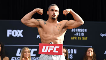 Robert Whittaker during weigh ins for UFC Fight Night at the Kansas City Power and Light District. 