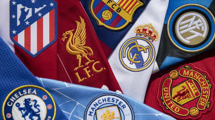 The Club Badges of Some Teams Involved in the Setting Up of the European Super League