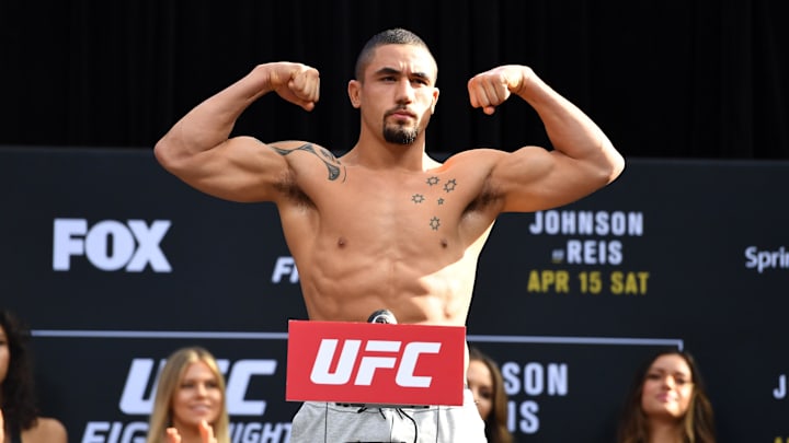 Robert Whittaker during weigh ins for UFC Fight Night at the Kansas City Power and Light District. 