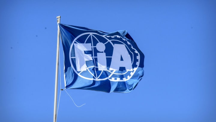 Nov 3, 2019; Austin, TX, USA; A view of the FIA Formula One flag before the United States Grand Prix