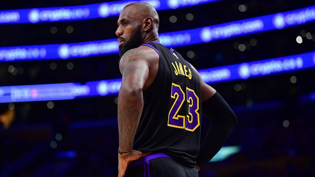 May 11, 2026; Los Angeles, California, USA; Los Angeles Lakers forward LeBron James (23) during the second half in game four of the second round of the 2026 NBA Playoffs at Crypto.com Arena. Mandatory Credit: Gary A. Vasquez-Imagn Images