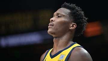 Indiana Pacers wing Bennedict Mathurin (00) during a game against the Atlanta Hawks.
