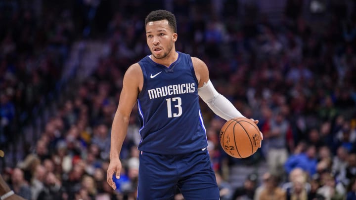 Dec 18, 2019; Dallas, TX, USA; Dallas Mavericks guard Jalen Brunson (13) in action during the game between the Mavericks and the Celtics at the American Airlines Center. Mandatory Credit: Jerome Miron-USA TODAY Sports