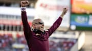 Minnesota Golden Gophers head coach PJ Fleck reacts during a win over Auburn at Raymond James Stadium.