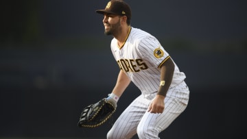 Eric Hosmer jugó la campaña pasada con los Padres de San Diego