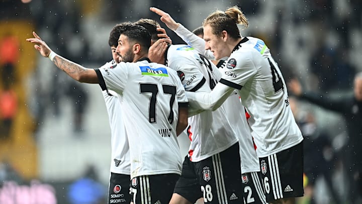 Beşiktaş oyuncularının gol sevinci Beşiktaş oyuncularının gol sevinci