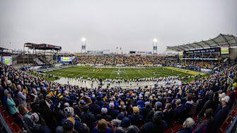 A view of the fans and the field during the first half of the FCS National Championship at Toyota Stadium