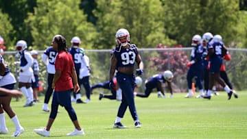 New England Patriots linebacker Oshane Ximines. Mandatory Credit: Eric Canha-USA TODAY Sports