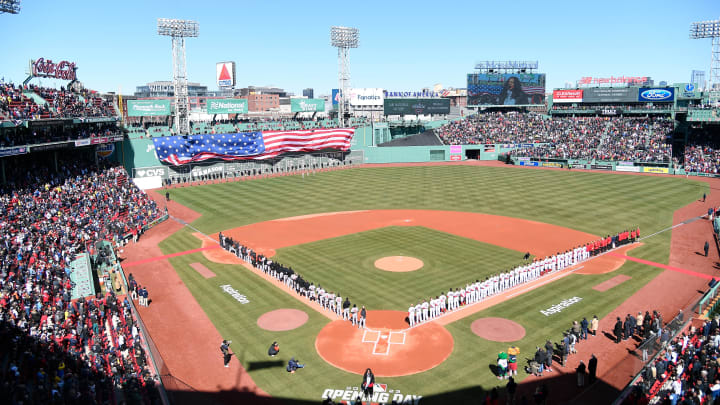 Mar 30, 2023; Boston, Massachusetts, USA; A general view of Fenway Park before a game between the Boston Red Sox and the Baltimore Orioles. Mandatory Credit: Eric Canha-USA TODAY Sports