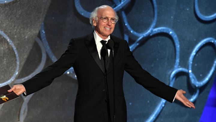 Larry David presents the award for Outstanding Comedy Series during 68th Emmy Awards at the Microsoft Theater.