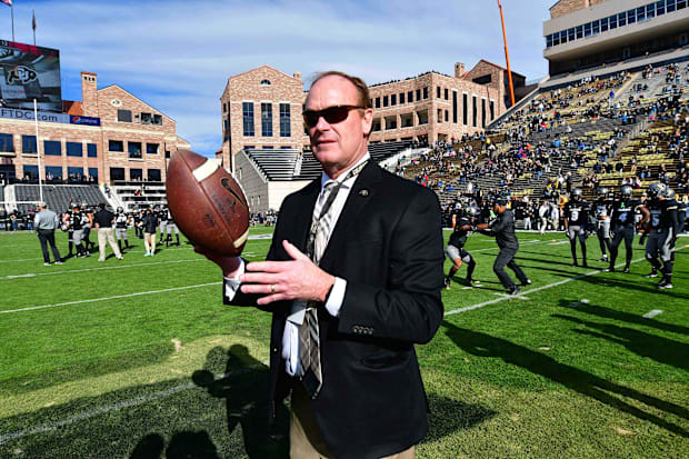 Nov 19, 2016; Boulder, CO, USA; Colorado Buffaloes athletic director Rick George before the game against the Washington State