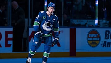 Vancouver Canucks defenseman Quinn Hughes (43). Mandatory Credit: Bob Frid-Imagn Images