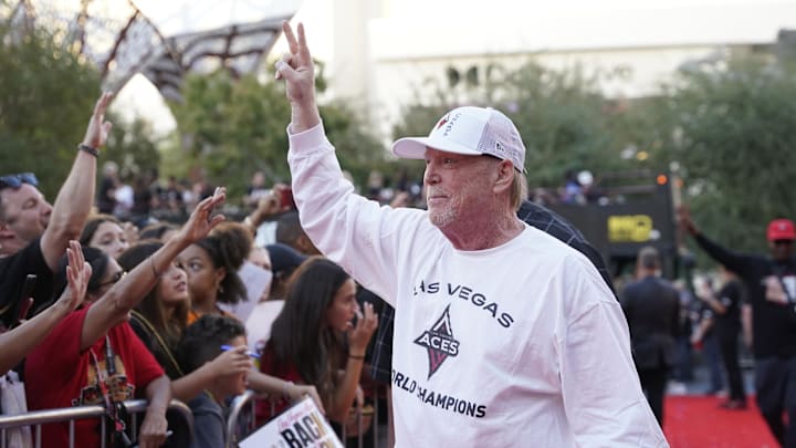Las Vegas Aces owner Mark Davis celebrated A'ja Wilson's fourth WNBA MVP award Sunday.