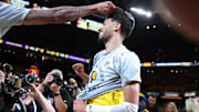 Indiana Pacers guard Tyrese Haliburton reacts after Game 6 of the Eastern Conference Finals against the New York Knicks.
