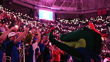 Images from Gainesville during the NCAA national championship men's basketball game between the Florida Gators and the Houston Cougars in Gainesville, FL on Monday, April 7, 2025.