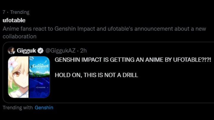 Finally Hoyoverse x ufotable Genshin Impact Anime  GenshinGlobal