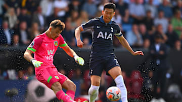 James Trafford being pressed by Heung-Min Son last season
