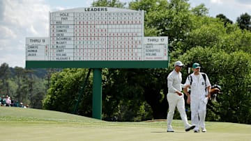 Adam Scott during the second round of the 2025 Masters at Augusta National Golf Club