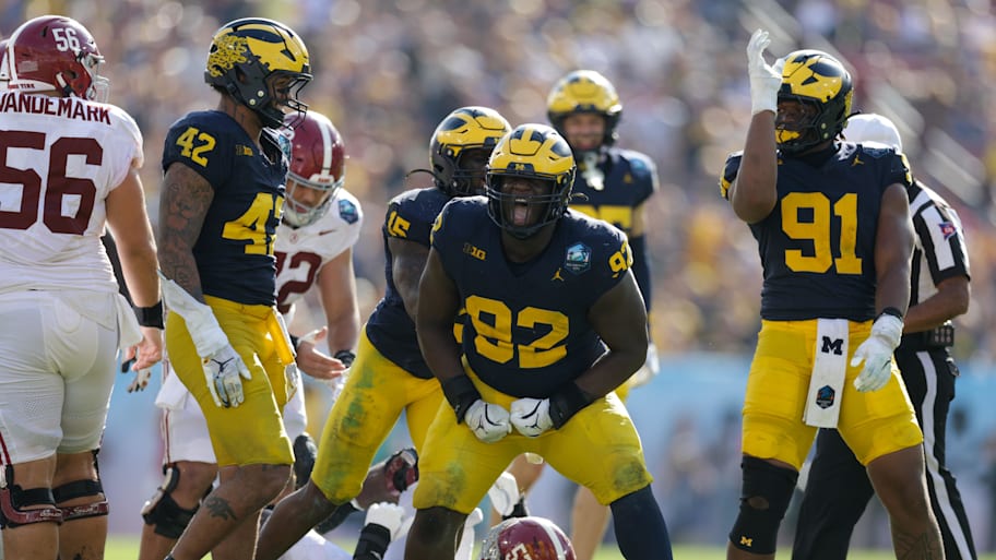 Michigan won just eight games in the season after winning the national title due to subpar quarterback play but a still stout defense. | Nathan Ray Seebeck-Imagn Images