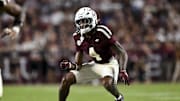 Oct 11, 2025; College Station, Texas, USA; Texas A&M Aggies cornerback Will Lee III (4) defends in coverage during the second half against the Florida Gators at Kyle Field. Mandatory Credit: Maria Lysaker-Imagn Images 