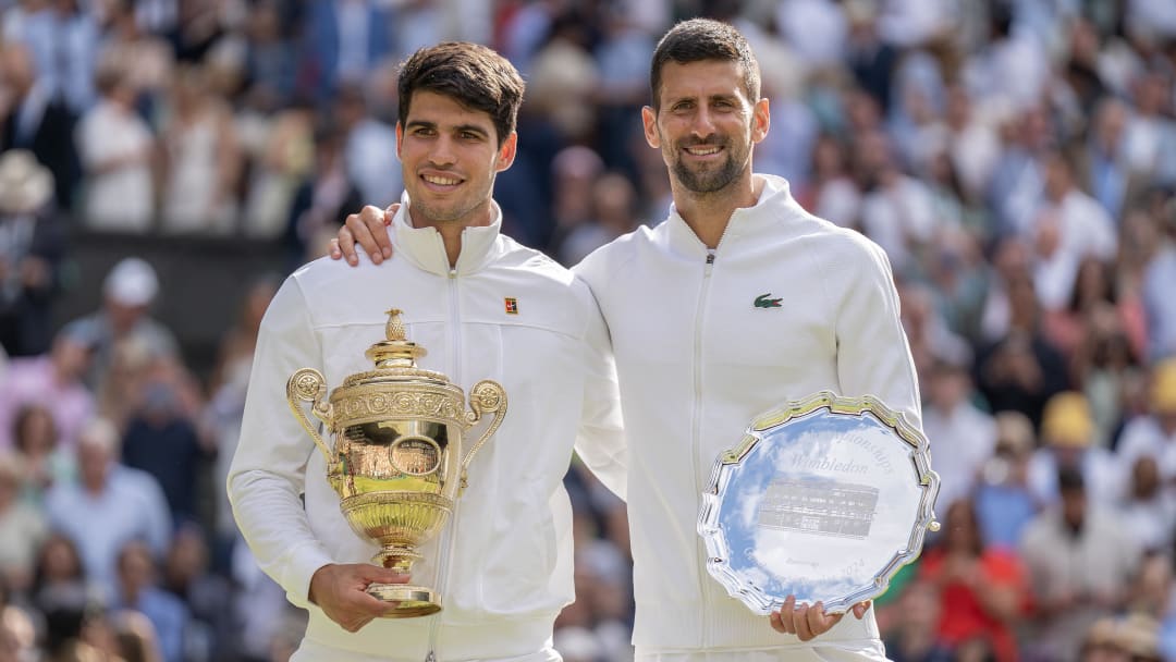 Alcaraz defeated Djokovic in straight sets in the Wimbledon final.