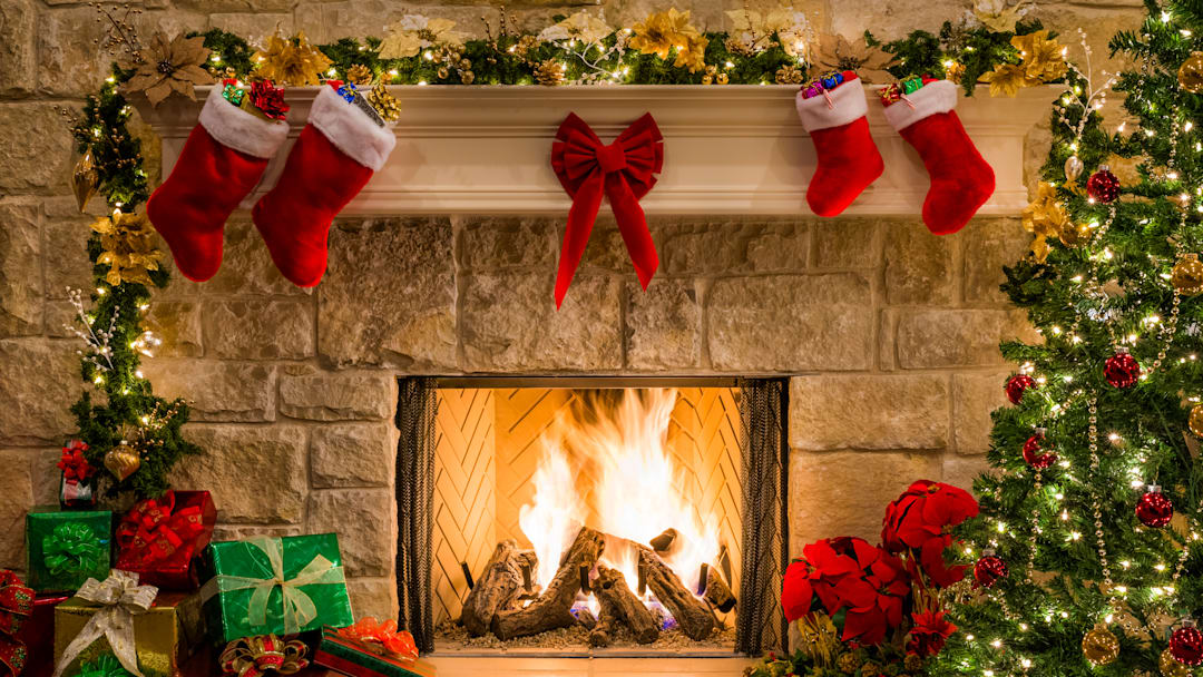This scene depicts several Christmas traditions with long histories.