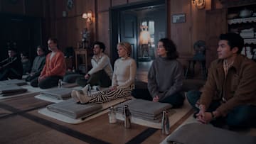 NINE PERFECT STRANGERS - “First Look” - Nine new strangers connected in ways they could never imagine are invited by mysterious guru, Masha Dmitrichenko (Nicole Kidman), to join a transformational wellness retreat in the Austrian Alps. Over the course of a week, she takes them to the brink. Will they make it? Will she? Masha is willing to try anything in the interest of healing everyone involved, including herself. (Disney/Reiner Bajo)
MAISIE RICHARDSON-SELLERS, KING PRINCESS, DOLLY DELEON,