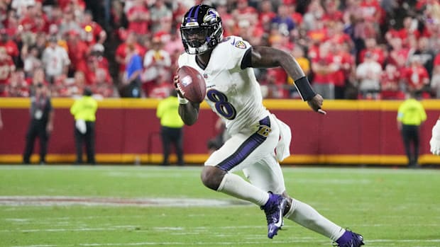 Jackson and the Ravens fell to the Chiefs 27–20 in their regular-season opener.