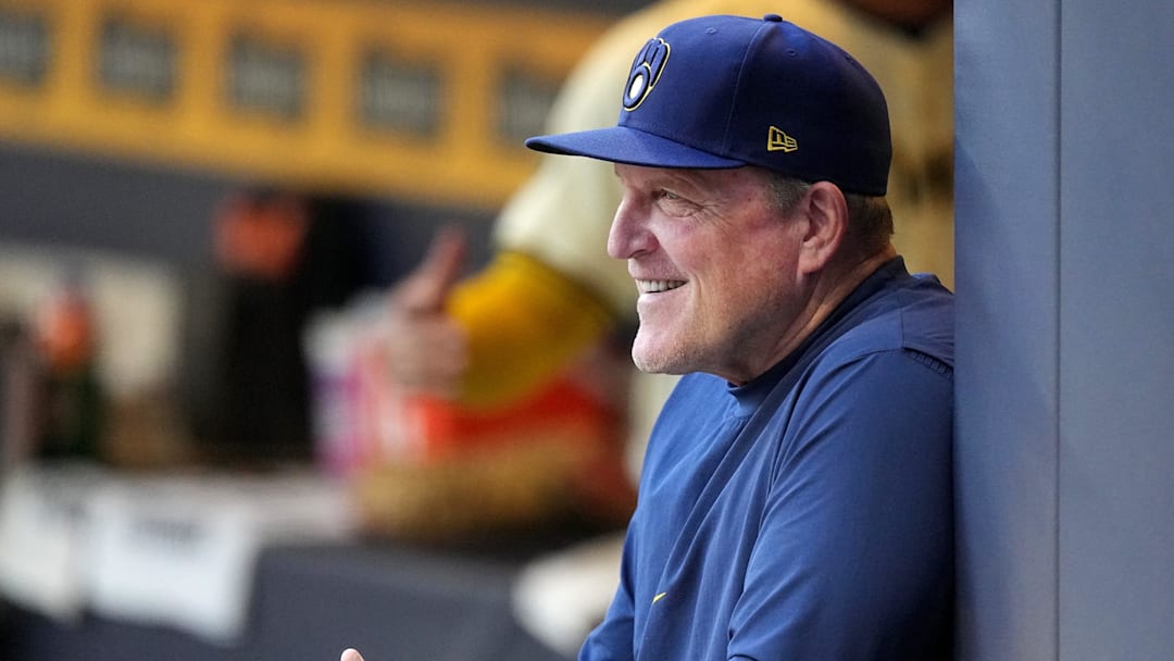 Milwaukee Brewers manager Pat Murphy is shown during the first inning of their game against the Texas Rangers on Monday, June 24, 2024, at American Family Field in Milwaukee, Wisconsin.