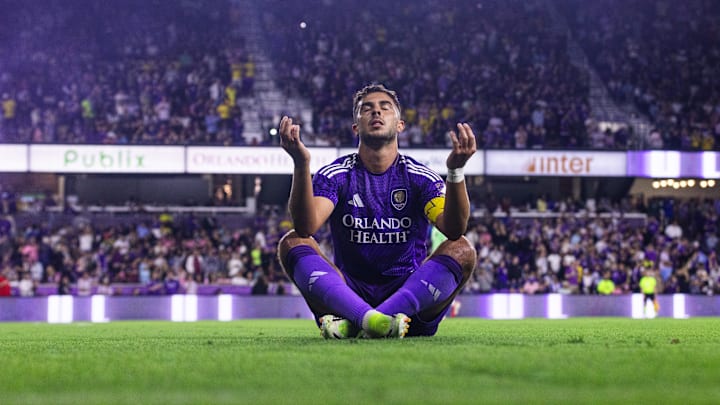 Orlando City SC attacker Martin Ojeda seeks calm before a match against Inter Miami CF earlier this year. The in-state rivals renew the Sunshine Derby on Saturday at Nu Stadium in Miami.