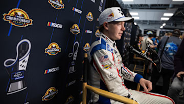 Oct 30, 2025; Avondale, Arizona, USA; NASCAR Xfinity Series driver Connor Zilisch during Championship Four media day at Phoenix Raceway.