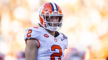 Dec 21, 2024; Austin, Texas, USA; Clemson Tigers quarterback Cade Klubnik (2) against the Texas Longhorns during the CFP National playoff first round at Darrell K Royal-Texas Memorial Stadium. Mandatory Credit: Mark J. Rebilas-Imagn Images