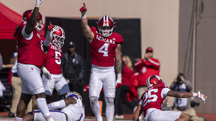 Indiana Hoosiers linebacker Aiden Fisher is the Hoosiers’ top tackler after transferring from James Madison.